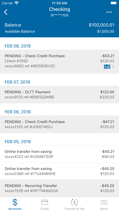 PA Central FCU Screenshot