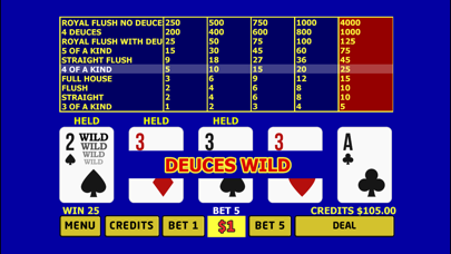 Video Poker Casino Slot Cards Screenshot
