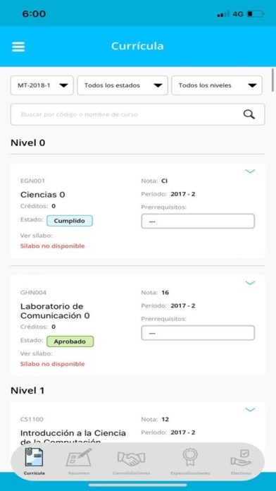 UTEC+ Alumnos Screenshot