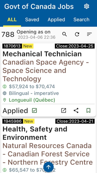 Govt of Canada Jobs Screenshot