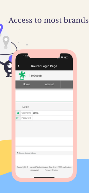 ‎Router Setup Page Screenshot