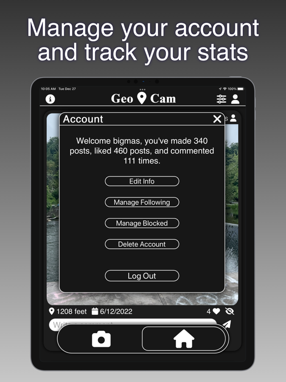 Geo Cam: Photo Sharing iPad screenshot 6 - Social Networking app
