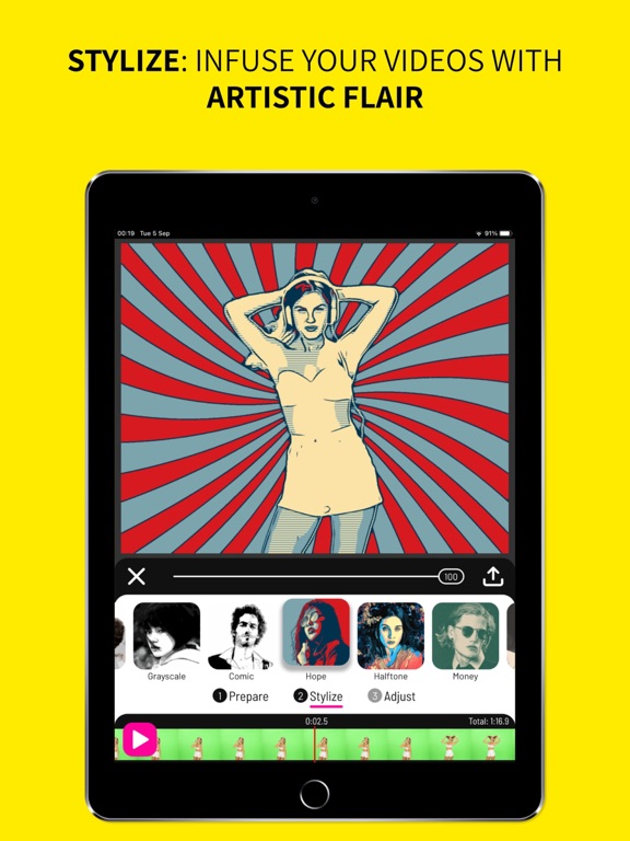 Toonita Video: Cartoon Effects iPad screenshot 5 - Photo & Video app