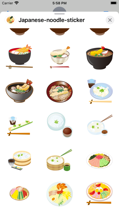 Japanese noodle sticker Screenshot