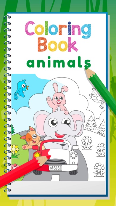 Paint and color animals – book Screenshot