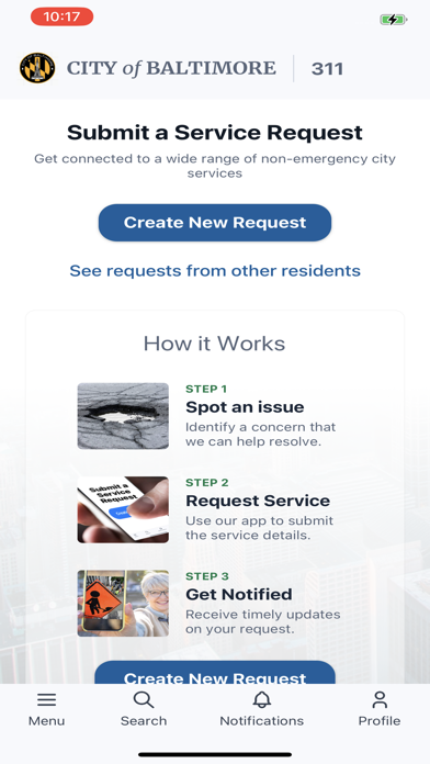 Baltimore City 311 Screenshot