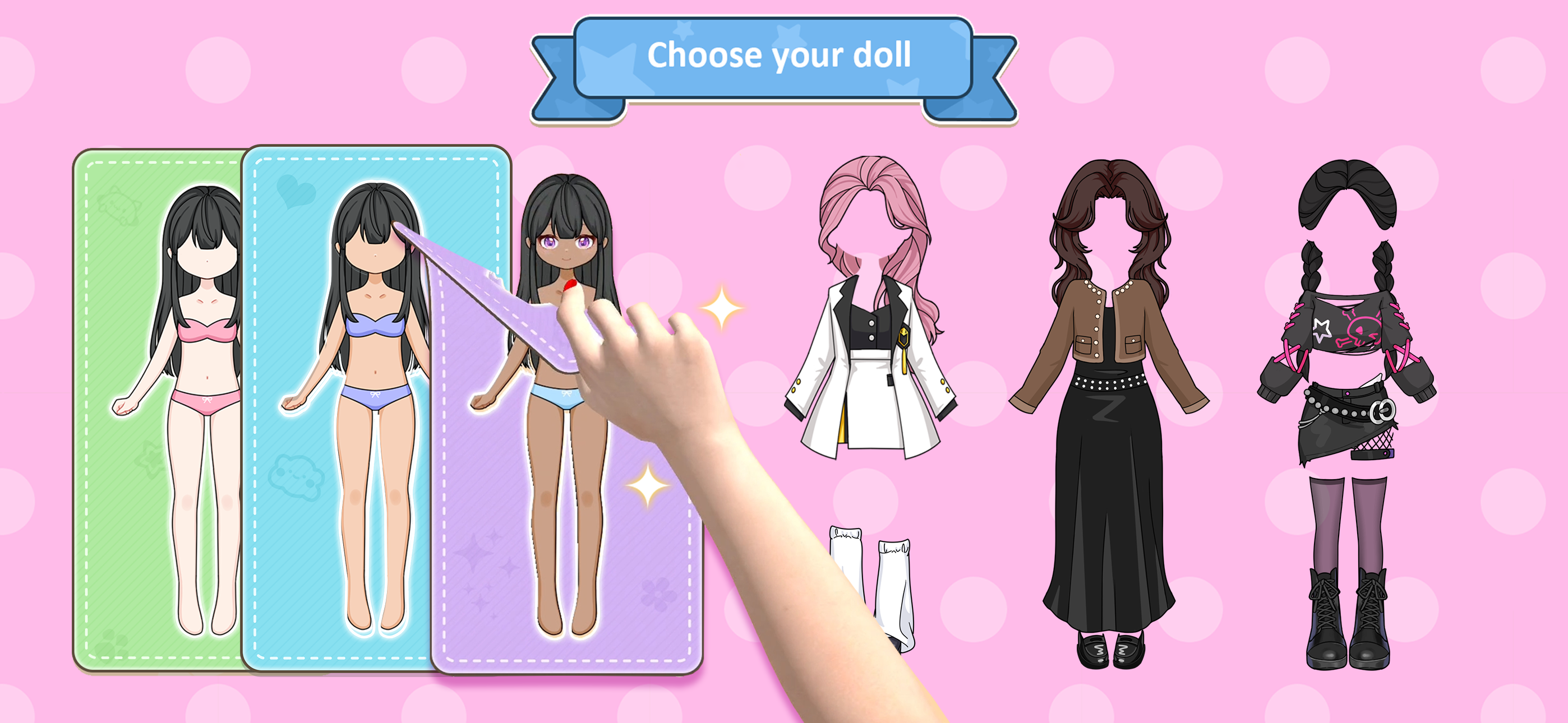 Kawaii Paper Doll Dressup Game