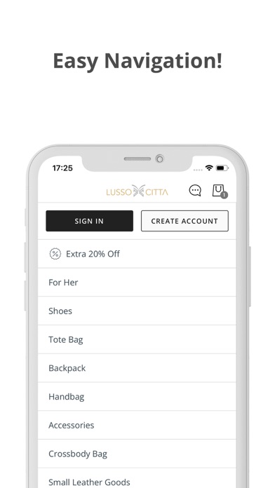 LussoCitta Boutique Screenshot