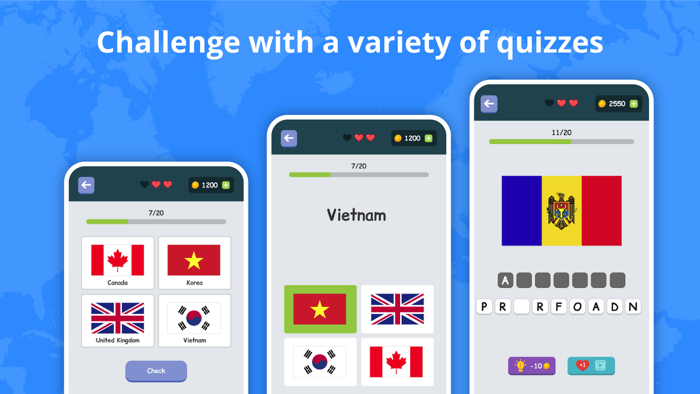 Flags of countries Quiz Game