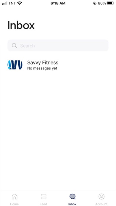 Savvy Fitness App Screenshot