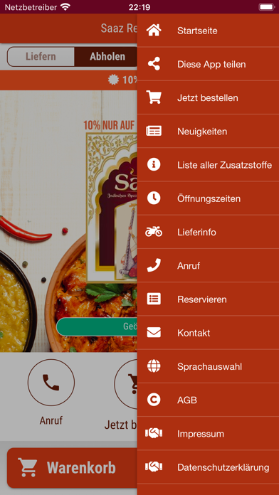 Saaz Restaurant Screenshot