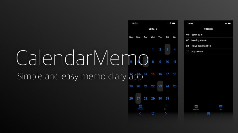 Easy to note :CalendarMemo - 1.0.1 - (iOS)