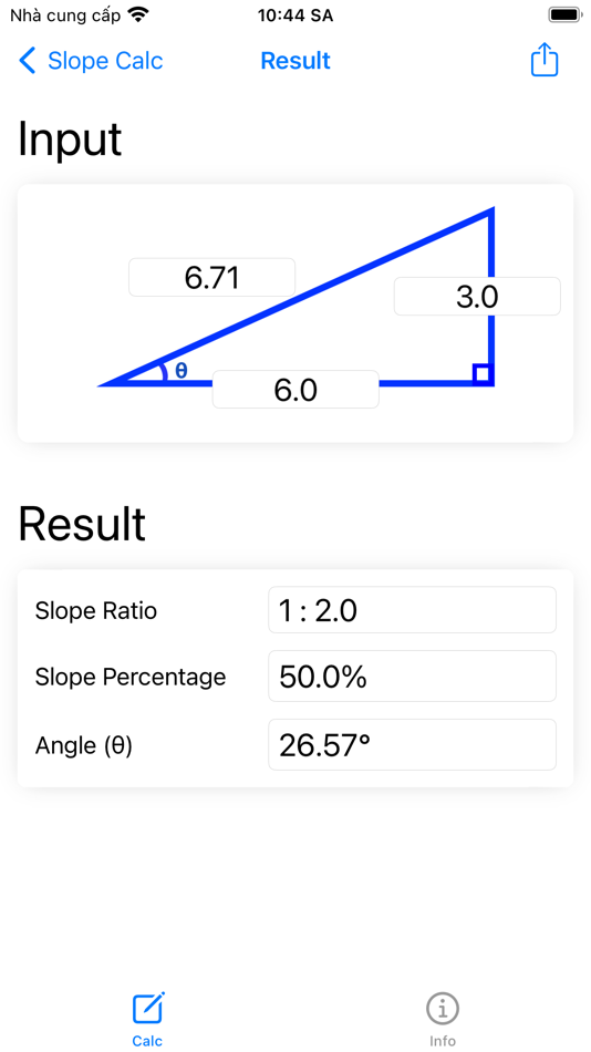#2. Slope Calculator - Calc (iOS) By: Phan Nhat Đang