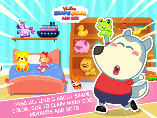 Wolfoo Shape Color and Size iPad screenshot