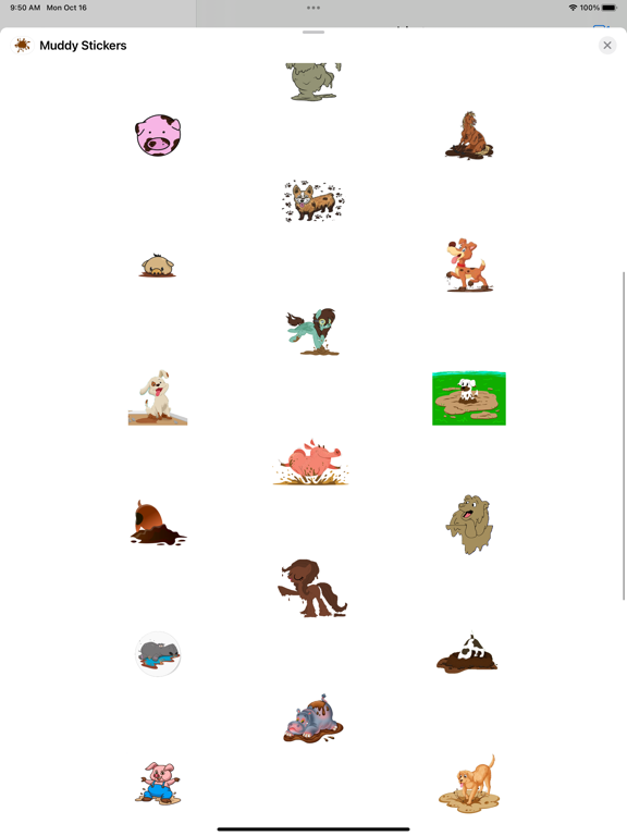 Screenshot #5 pour Muddy Stickers