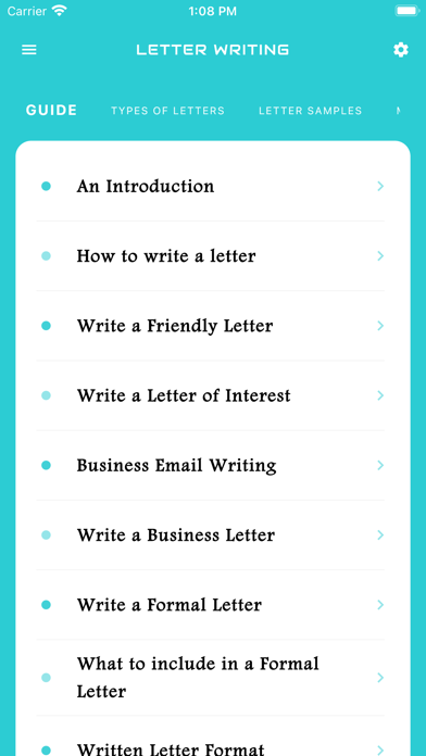 English Letter Writing Screenshot