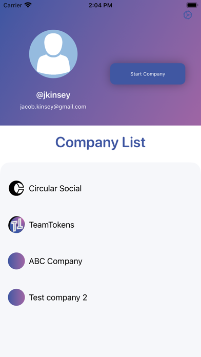 TeamTokens Screenshot