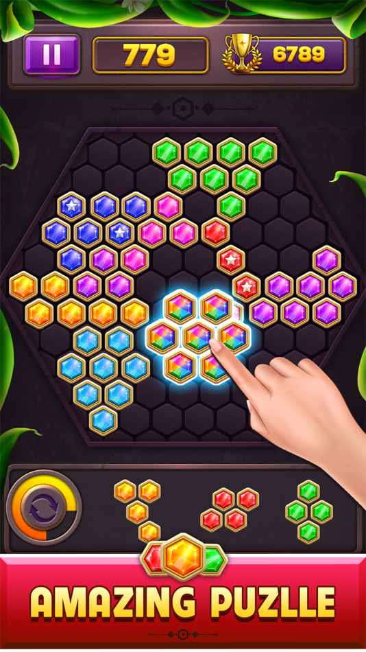 #4. Hexa Block Puzzle Star Gem (iOS) 由: Hoang Vinh Nguyen