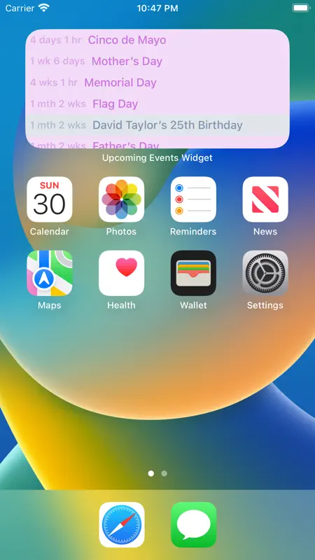 Upcoming Events Widget screenshot 2 of 5
