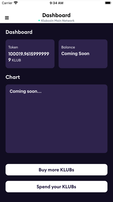 Klubcoin Screenshot