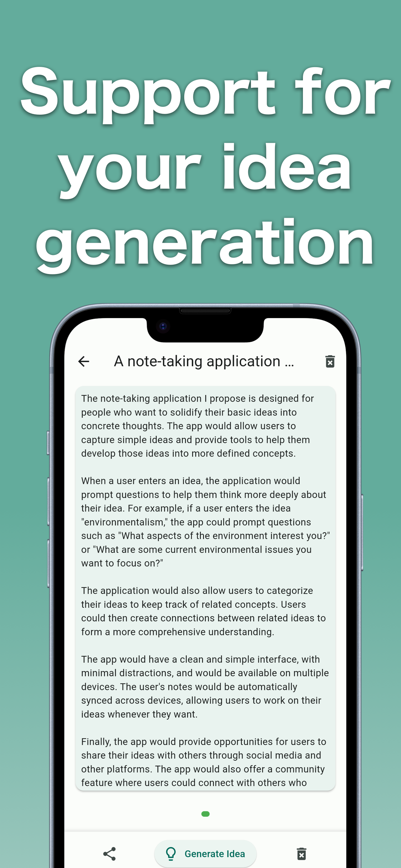 AI-dea: AI Idea Concretization