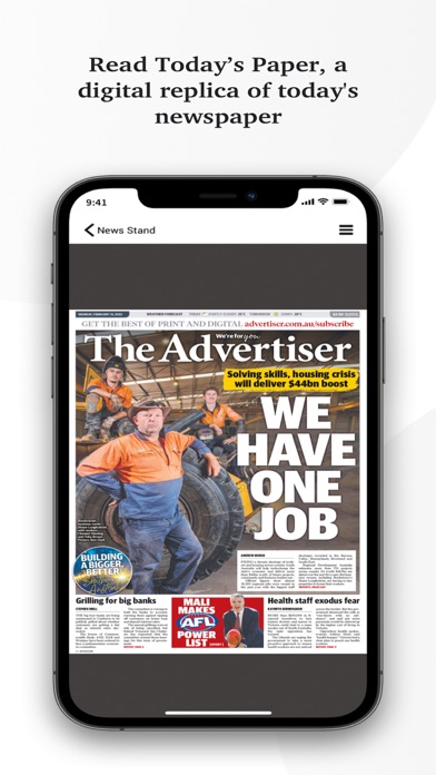 The Advertiser. Screenshot