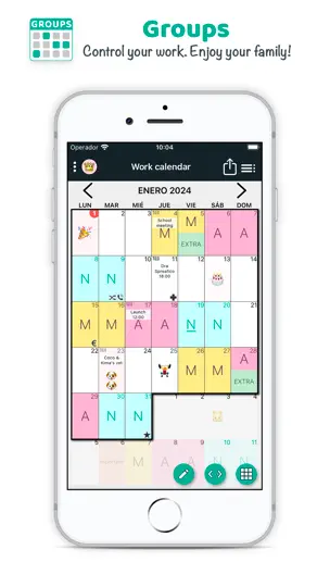 Captura de pantalla de GROUPS Calendar en iPhone 1