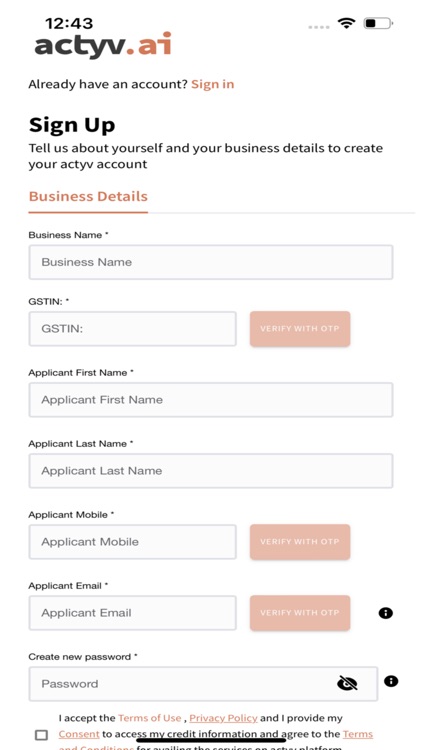 actyv for Business Partner