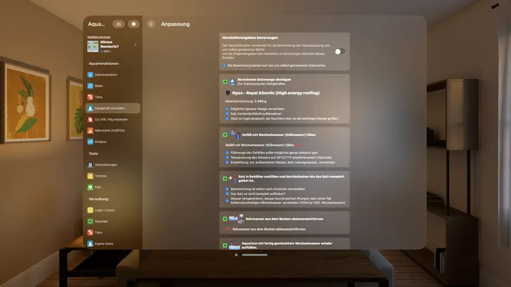 AquaCalculator screenshot 2