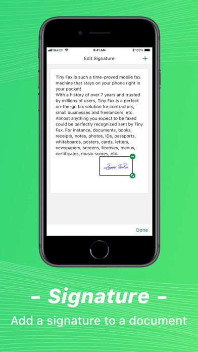 FAX from iPhone App: Send Doc Screenshot