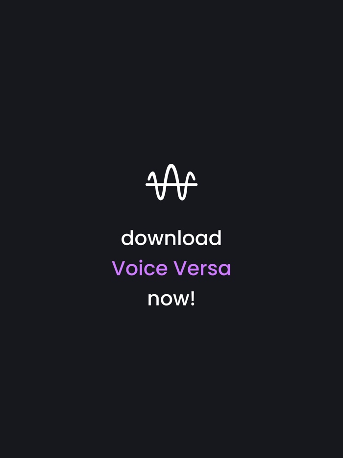 Voice Versa AI Voice Cloning