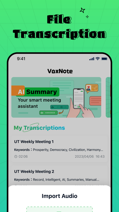 VoxNote - AI Speech to text Screenshot