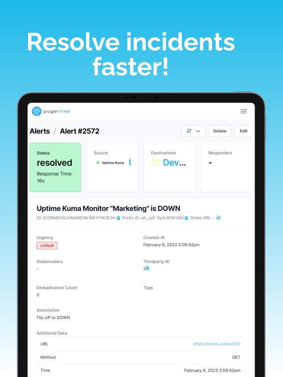 PagerTree iPad screenshot 1 - Utilities app