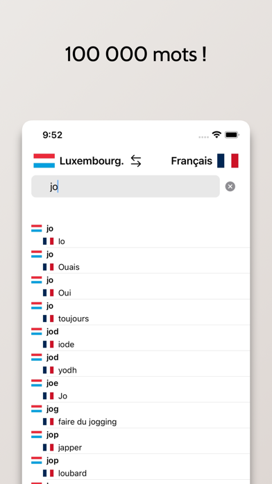 Luxembourgeois-Français Screenshot