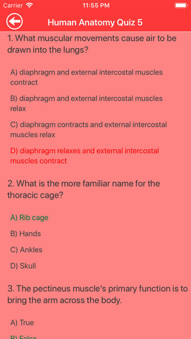 Human Anatomy Quizzes Screenshot