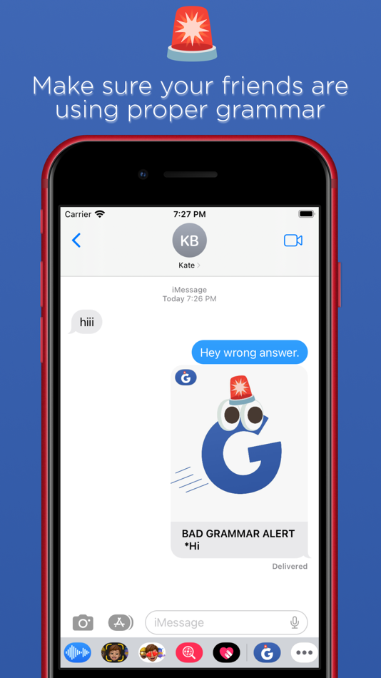 #1. Grammar Police for Messages (iOS) 由: Diogo Perillo