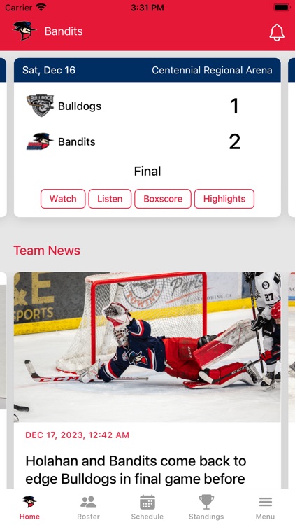 Brooks Bandits Official App