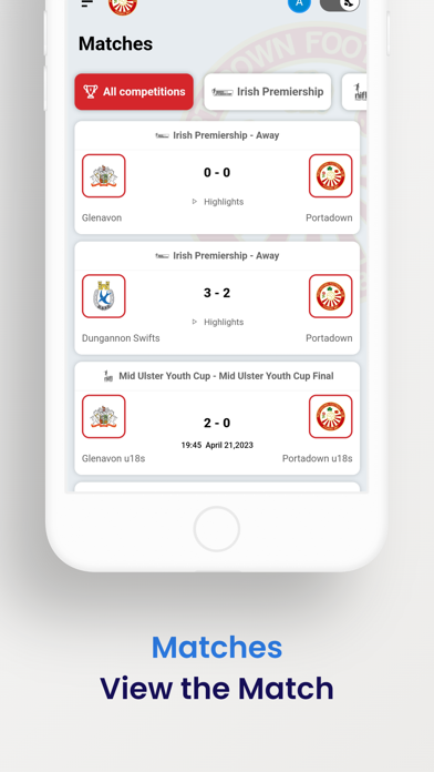 Portadown Football Club Screenshot