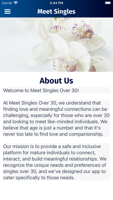 Meet Chat Singles Over 30 Screenshot