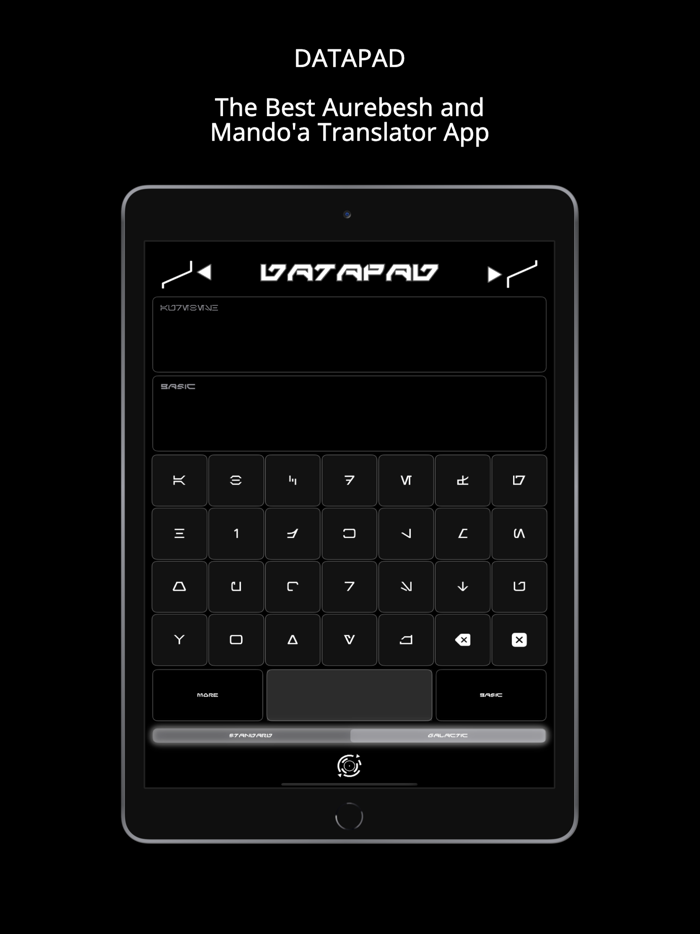 Datapad  Aurebesh Translator