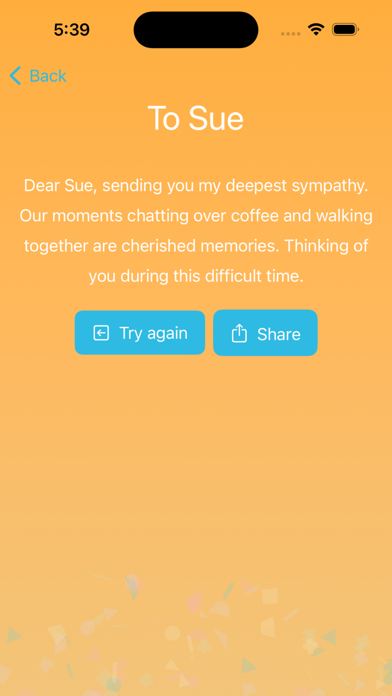 Help me write this card! Screenshot