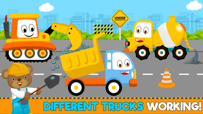 Funny Construction Trucks Game