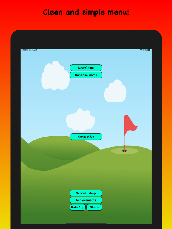 Pelly's Mini Golf Scorecard iPad screenshot 1 - Productivity app