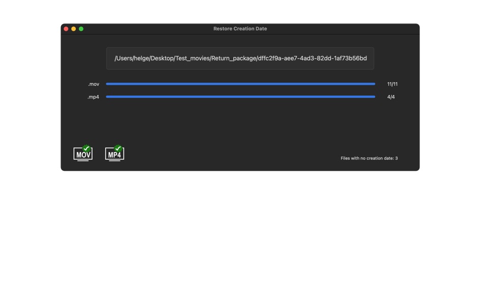 #3. Restore Creation Dates (macOS) 由: Helge Tjelta