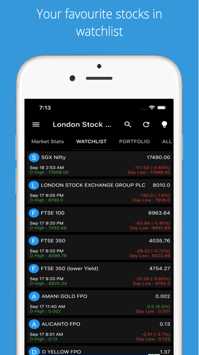 London Stock Market Live Screenshot