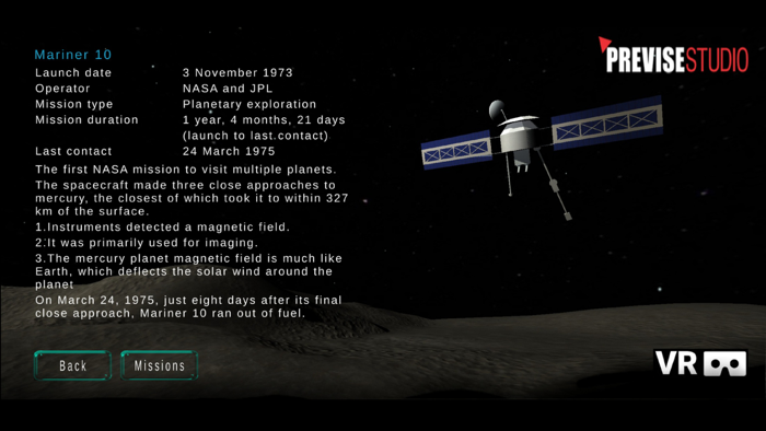 VR Planets and Missions