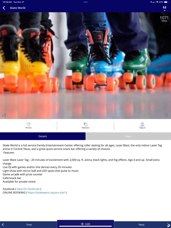 Visit Waco TX iPad screenshot 5 - Travel app