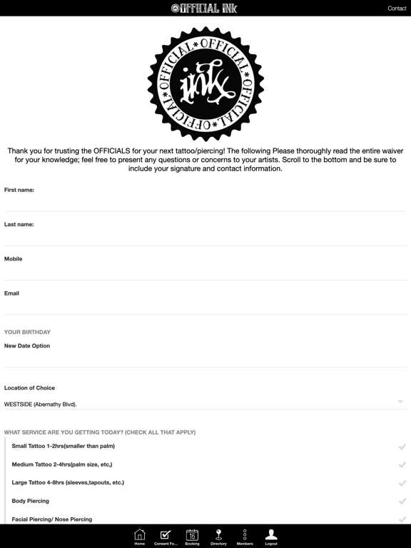 Official Ink Tattoo iPad screenshot 2 - Lifestyle app