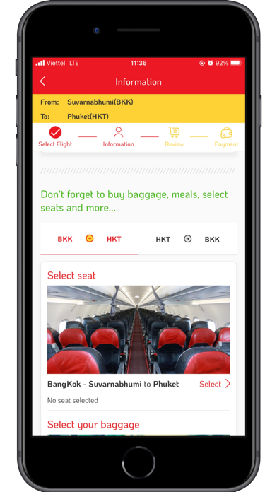 Vietjet Thailand Screenshot
