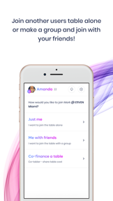 TABLER - Join Tables & Events screenshot